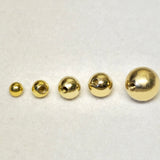Gold Threaded Piercing Ball made from solid 14K Gold Replacement loose parts for Barbells, Labret studs, Bent Bar, Externally Threading