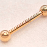 14K Rose Gold Tongue Barbell Piercing Body Jewellery | 14G (1.6mm)