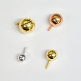 14K Gold Replacement Ball for Internally Threaded Piercing Labrets, Barbells Body Jewellery