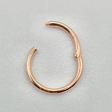 14K Rose Gold Clicker Hoops Nose, Lip Piercing Hinged Ring - Body Jewellery - 1pc each order
