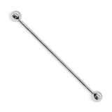 14G (1.6mm) | 14K White Gold Industrial Barbell, Scaffold Piercing Body Jewellery