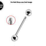 Titanium Nipple Jewelry, Nipple Bar Internal/External - 16g 14g - Body Piercing Also for Nipple, Industrial Bar, Helix, Nose Bridge