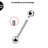 Titanium Nipple Jewelry, Nipple Bar Internal/External - 16g 14g - Body Piercing Also for Nipple, Industrial Bar, Helix, Nose Bridge