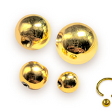 Gold Dimple Ball Hoops made from solid 14K Gold Body Piercing Replacement Attachment for BCR, Captive bead rings, ball hoops