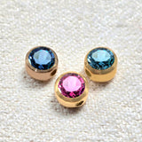 Gold Dimple Ball Hoops made from solid 14K Gold Cup/Flat Design Piercing Replacement Attachment for BCR, Captive bead rings, ball hoop Rings