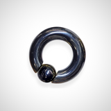 Titanium Black Septum Piercing CBR Ball Closure Ring, Captive Bead Hoops with Custom Ball Colors 2G to 00G Nose Piercing - 1pc each order