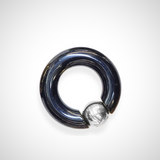 Titanium Black Septum Piercing CBR Ball Closure Ring, Captive Bead Hoops with Custom Ball Colors 2G to 00G Nose Piercing - 1pc each order