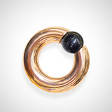 Titanium Rose Gold Septum Piercing CBR Ball Closure Ring, Captive Bead Hoops with Custom Ball Colors 2G to 00G Nose Piercing - 1pc each order
