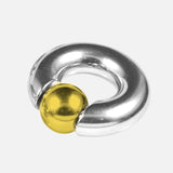Titanium Septum Piercing CBR Ball Closure Ring, Captive Bead Hoops with Custom Ball Colors 2G to 00G Nose Piercing - 1pc each order