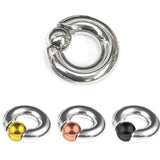 Titanium Septum Piercing CBR Ball Closure Ring, Captive Bead Hoops with Custom Ball Colors 2G to 00G Nose Piercing - 1pc each order