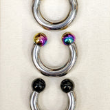 Prince Albert Jewelry PA Rings Circular Horseshoe Barbell Genital Piercing with Custom Balls