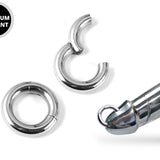 Segment Hinged Hoop Large Size Prince Albert Piercing PA Clicker Rings Jewellery