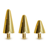 14K Solid Gold Spike Loose Part Piercing for Internally Threaded 16G Nipple Barbell Piercing, Lip Labret Studs, Horseshoe Ring