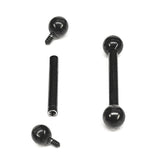Titanium Black Barbell Piercing 16G 14G Internally Threaded Tongue Bar, Nipple Jewellery, Barbell Earrings, Ear Cartilage - 6mm to 24mm