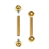 Titanium Gold Tongue Bar 16G 14G Internally Threaded Barbell Piercing, Nipple Jewellery, Barbell Earrings, Ear Cartilage - 6mm to 24mm