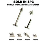 Titanium Cone/Spike Labret Stud Lip Piercing, Lip Jewellery, Cartilage Earring 16G 14G Body Piercing