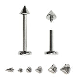 Titanium Cone/Spike Labret Stud Lip Piercing, Lip Jewellery, Cartilage Earring 16G 14G Body Piercing