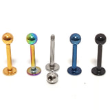Titanium Ashley Piercing Lip Stud - 18g 16g 14g Labret Stud Piercing Also for Tragus Helix Cartilage Madonna Medusa Side Labret