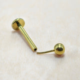 Titanium Threadless Gold Labret Stud Piercing 18g 16g Lip Piercing Jewelry, Tragus Helix Cartilage Madonna Medusa Side Labret