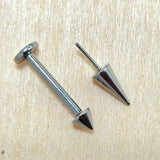 Titanium Threadless Spike Labret Stud Piercing 18g 16g Lip Piercing Jewelry, Tragus Helix Cartilage Madonna Medusa Side Labret