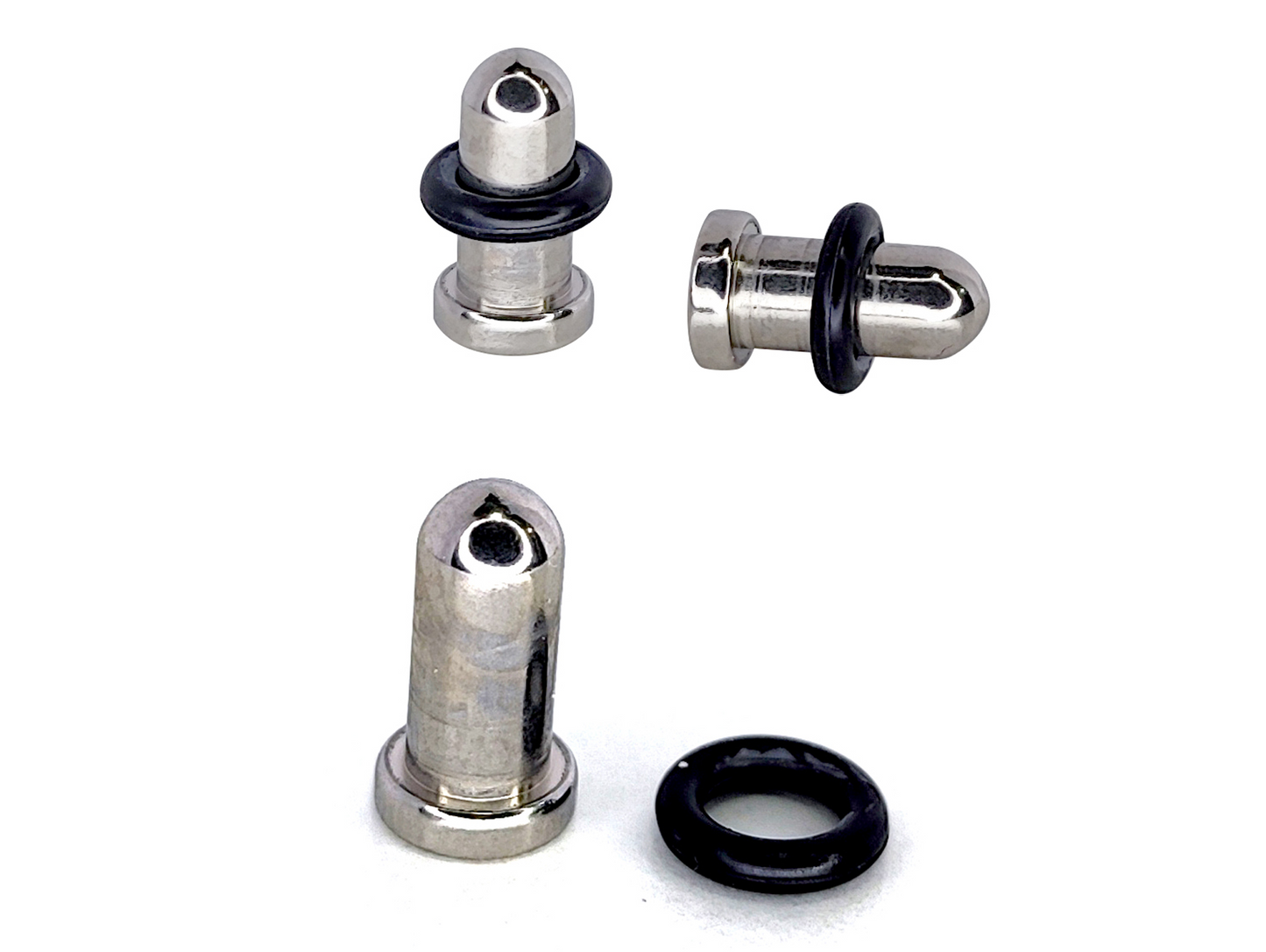 Titanium Cylinder Plugs, Bullet Style Tunnel Earrings with Rubber O-Ring - Size 5mm 4 Gauge Expander, Ear Stretchers