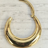 Titanium Septum Clicker Nose Ring, Moon Design Septum Jewellery, Cartilage Ring - 16g Piercing Hinged Ring - Clicker Hoops - Implant Grade ASTM F136