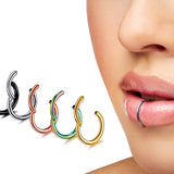 Titanium Clicker Hoop - Clicker Ring Hinged Lip Jewelry - Segment Hing Rings 20g, 18g, 16g, 14g - 0.8, 1.0, 1.2, 1.6mm