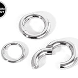 Large Gauge Titanium Septum Clicker Nose Ring, Septum Jewellery Large gauge, Big Size Nose Piercing - Segment Hinged Ring - 12G to 4G