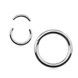 Titanium Seamless Segment Septum Ring, Daith Ring, Helix Cartilage Piercing - 18g (1.0mm) Thin Nose Ring