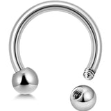 Titanium Horseshoe Ring Piercing 18g to 00g Septum Jewelry Bull Piercing Also for Nipple, PA Ring and Lips - Internal or External Threaded