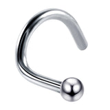 Titanium Nostril Ball Studs, Indian Nose Ring - 18g Coloured Nose Piercing top ball fixed - Nostril Jewelry, Nose Studs