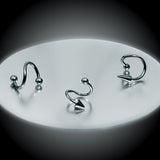 Ball/Cone/Spike Spiral Cartilage Piercing, Titanium Twisted Helix Earring 16g 14g in many Colours - Also Piercing for Lip, Eyebrow and Lobe
