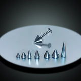 Snake Bite Piercing, Spike Labret Lip Jewelry with Custom Spike size - 2pcs Titanium Piercing Labrets