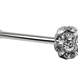 Straight Nose Stud Piercing, Titanium 20g Nose Pin with Fixed Ball CZ Crystals - Body Piercing for Nostril Stud, Nose Piercing, Nose bone