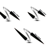 Spike Spiral Ear Piercing Stud Made with Buffalo Horn - Hand Carved - 14G Titanium and very Light Weight - Long Spike Piercing