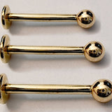 Labret Stud Lip Piercing in 14K Gold, Rose Gold and White Gold Body Piercing for Tragus, Ashley Jewelry, Cartilage Piercing- Hand Made