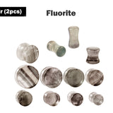 Double Flare Ear Plugs Tunnel - Natural Stone Stretching Gauges, Expander, Big Gauges - 1 Pair (2pcs) - Size 8G 6G 4G 2G 1G 0G 00G