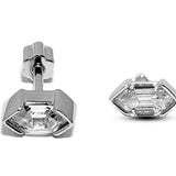 Silver Barbell Earring, Cartilage Studs Helix with CZ Clear Crystals- 20G Ear Piercing Screw Back- Helix Piercing Jewellery