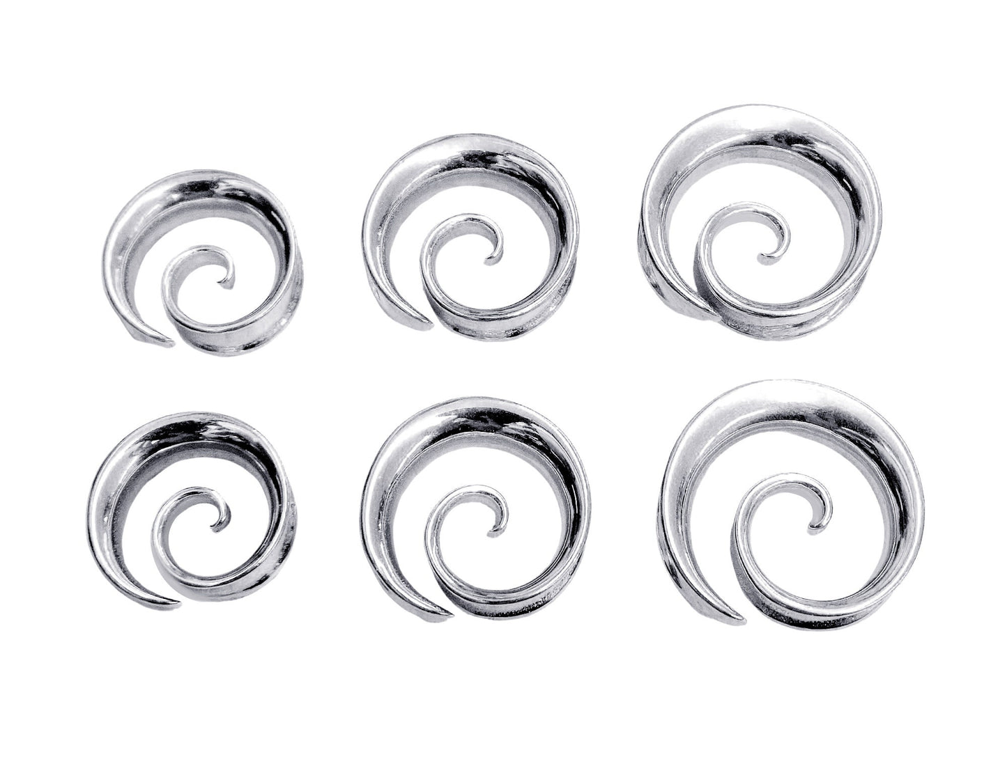 Titanium Spiral Saddle Plugs Ear Stretching Ear Tunnel Coil, Ear Plug Earrings - Body Piercing Jewellery Ear Gauges