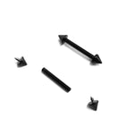 Titanium Black Spike Barbell Nipple Piercing 16G 14G Internally Threaded Cones/Spike Piercing Earring, Nose Bridge, Cartilage Piercing