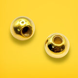 Gold Threaded Piercing Ball made from solid 14K Gold Piercing Replacement for Barbells, Labret studs, Bent Bar, Externally Threaded Piercing