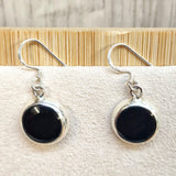 Silver Drop Dangle Earrings and Pendant Sets with Genuine Onyx Stones