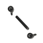 Titanium Black Barbell Piercing 16G 14G Internally Threaded Tongue Bar, Nipple Jewellery, Barbell Earrings, Ear Cartilage - 6mm to 24mm