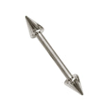Titanium Spike Barbell Earring 16G 14G Internally Threaded Cones/Spike Nipple Jewellery, Nose Bridge, Cartilage Piercing