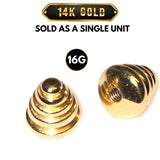 14K gold piercing parts