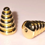 14K Gold Piercing Loose Part 16G Tapered Spiral Layer Design for Labret Stud, Nipple Barbell Jewellery - Handmade Gold Body Jewelry Piercing
