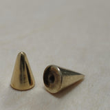 14K Solid Gold 16G Spike, Screws on any 14G 16G Jewelry, Spikes Stud- 14K Hand Made for Body Jewellery Piercing