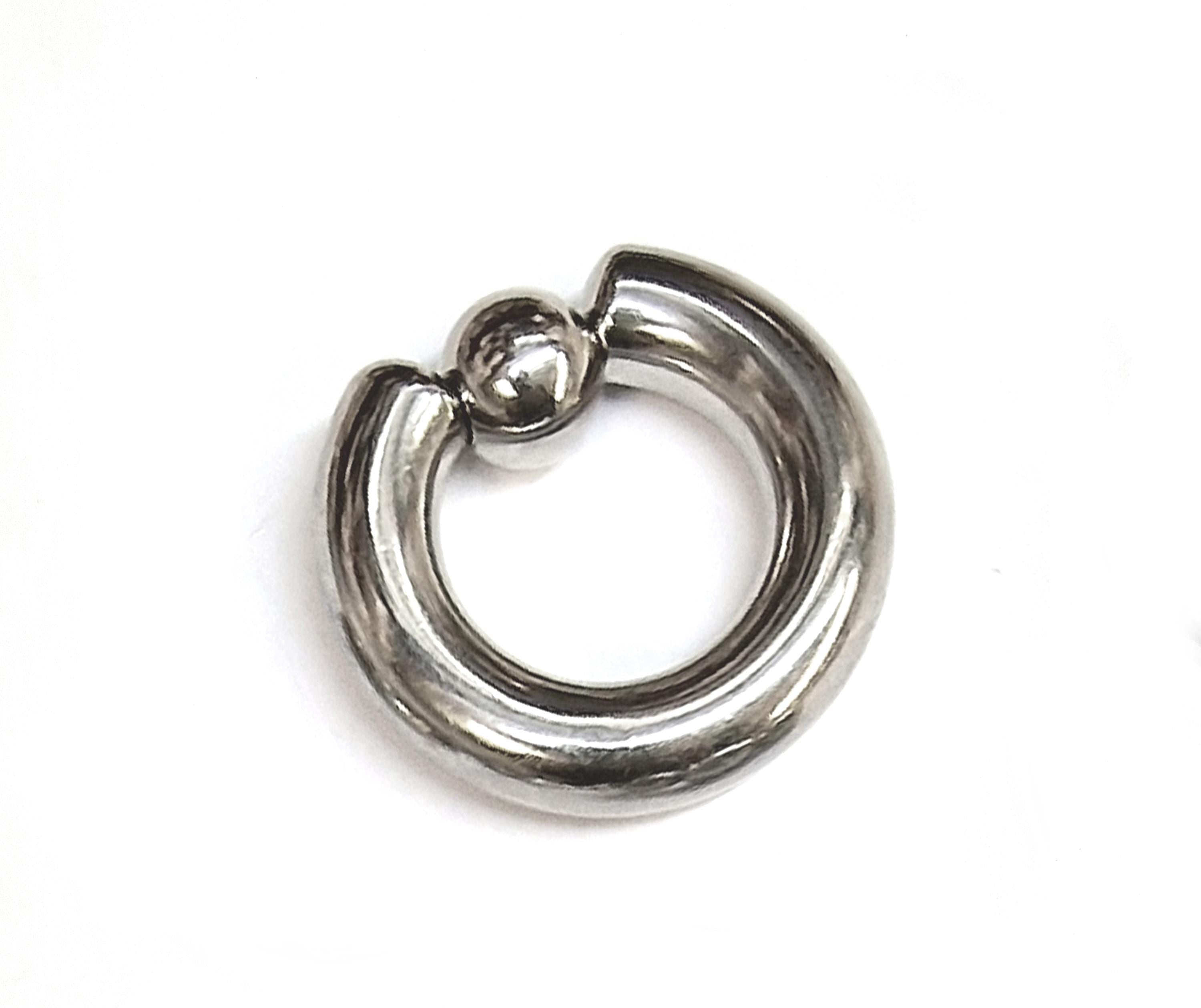 Implant Grade Titanium ASTM F-136 Ball Closure Ring BCR Septum Nose Piercing Jewelry, Captive Bead Hoops - Body Jewellery - 1pc