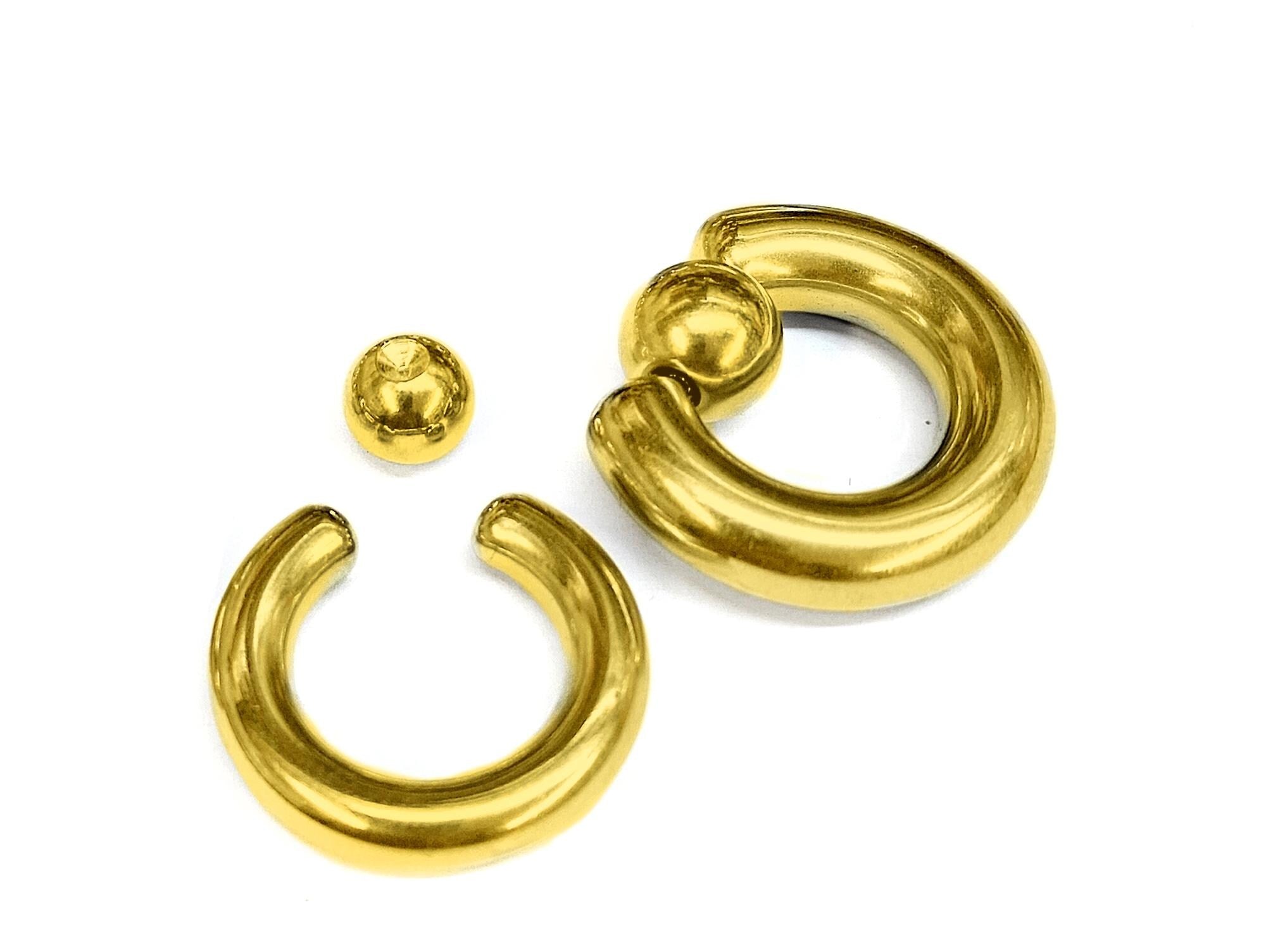 Titanium ASTM F136 / 316L Ball Closure PA Ring BCR Septum Nose Piercing, Captive Bead Hoops - Handmade Body Jewellery - 1pc each order