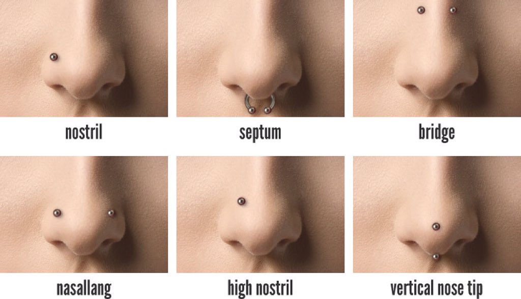 Top 7 Types of Nose Piercings
